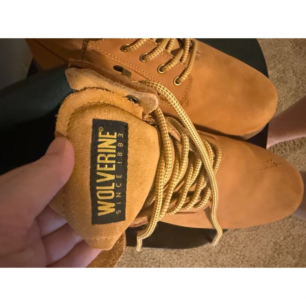 Wolverine Mens W01038 Wheat Leather Lace Up Ankle Work Boots Wide 12W